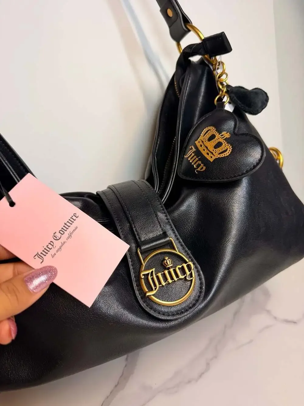 Juicy Couture First Class Couture Hobo Black Liquorice Shoulder Bag